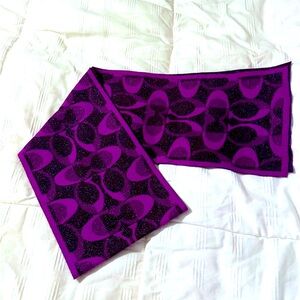 Coach Purple Patterned Scarf (NWOT)